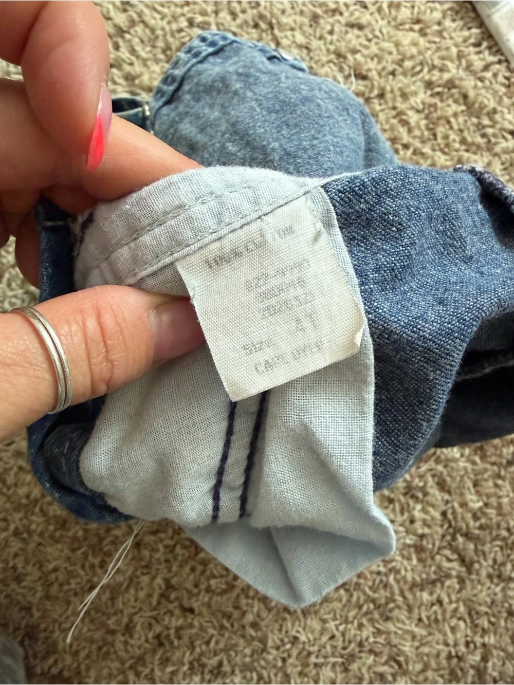 OshKosh B'gosh vintage 80’s Acid Wash Blue Denim Kids Overalls